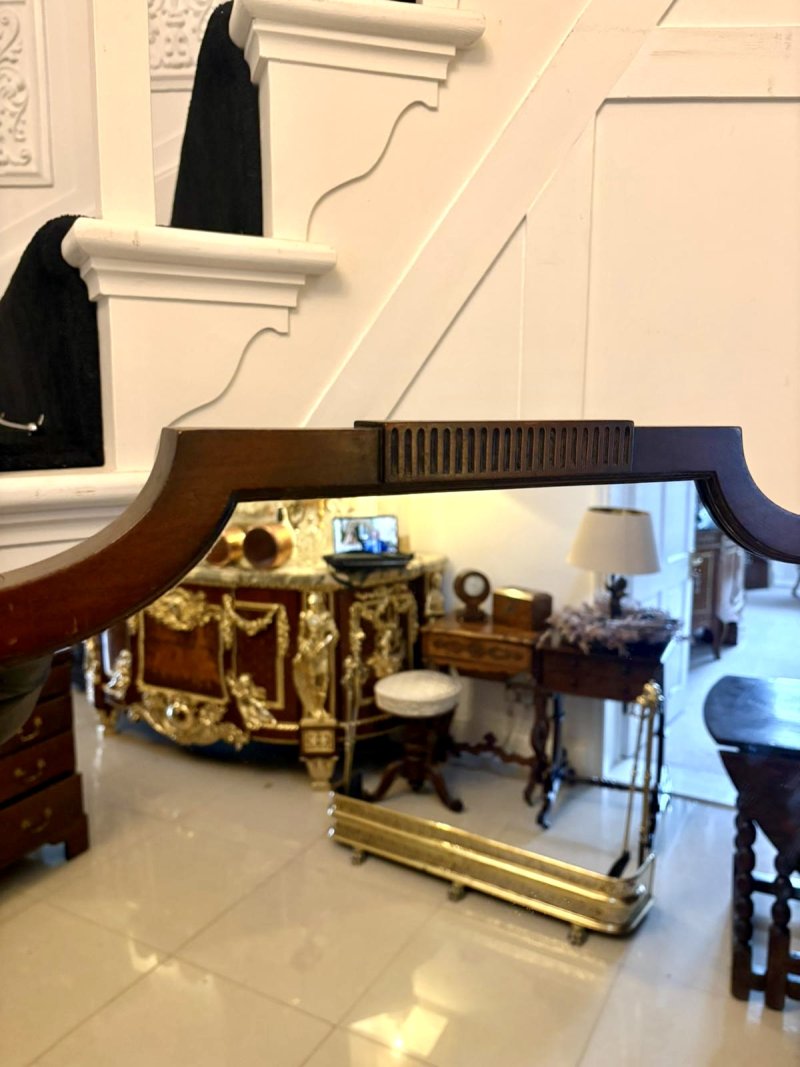 Attractive Antique Edwardian Quality Carved Mahogany Cheval Mirror - Image 4